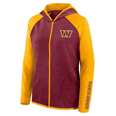 Women's Fanatics Burgundy Washington Commanders Plus Size End Around Pass Full-Zip Hoodie