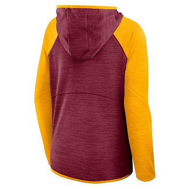 Women's Fanatics Burgundy Washington Commanders Plus Size End Around Pass Full-Zip Hoodie