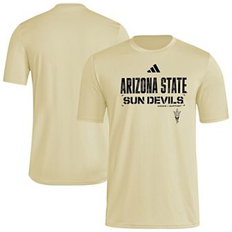 Men's adidas Natural Arizona State Sun Devils 2025 Military Appreciation Pre-Game AEROREADY T-Shirt