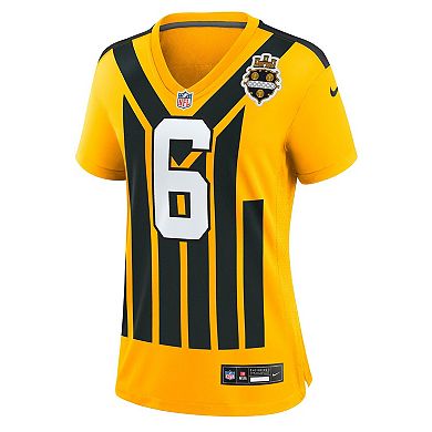 Women's Nike Patrick Queen Gold Pittsburgh Steelers Alternate 1933 Throwback Game Jersey