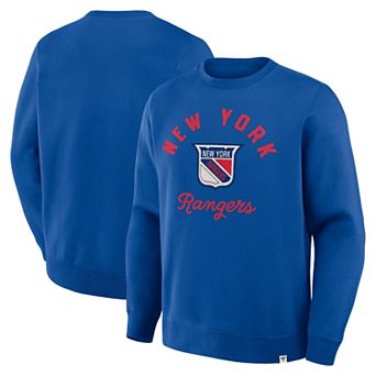 Men's Fanatics Blue New York Rangers Vintage Stickler Sweatshirt
