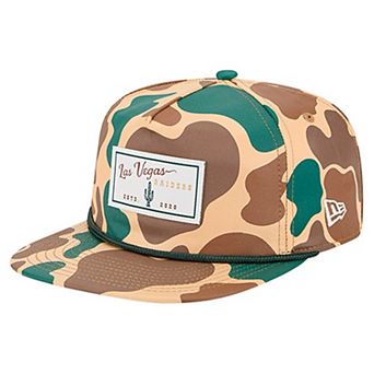 Men's New Era Camo Las Vegas Raiders Duck Rope 19TWENTY Adjustable Hat