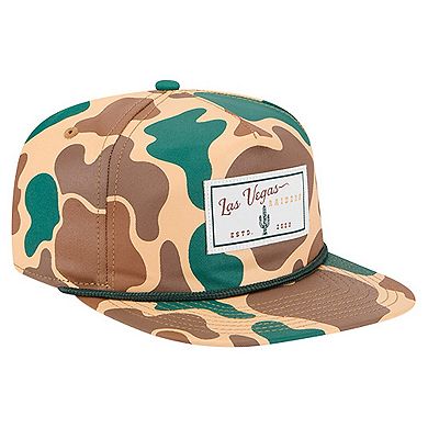 Men's New Era Camo Las Vegas Raiders Duck Rope 19TWENTY Adjustable Hat