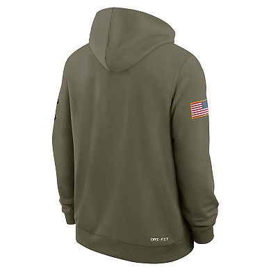 Men's Nike Olive Georgia Bulldogs 2025 Military Appreciation Dri-FIT Hoodie
