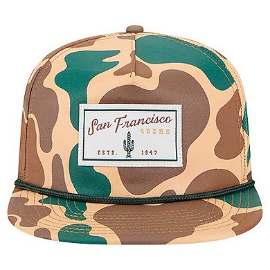 Men's New Era Camo San Francisco 49ers Duck Rope 19TWENTY Adjustable Hat