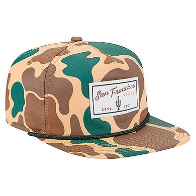 Men's New Era Camo San Francisco 49ers Duck Rope 19TWENTY Adjustable Hat