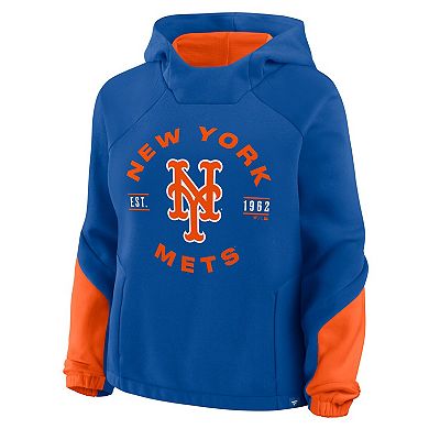 Women's Fanatics Royal New York Mets Oversized Time to Win Pullover Hoodie