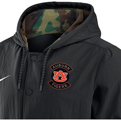 Men's Nike Black Auburn Tigers 2025 NCAA Military Appreciation Full-Snap Jacket
