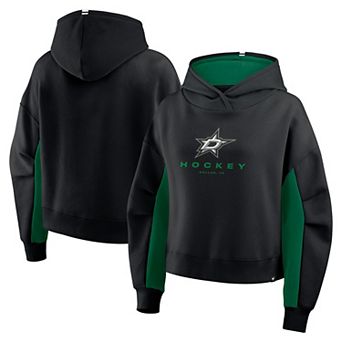 Women's Fanatics Black Dallas Stars Back Check Boxy Hoodie