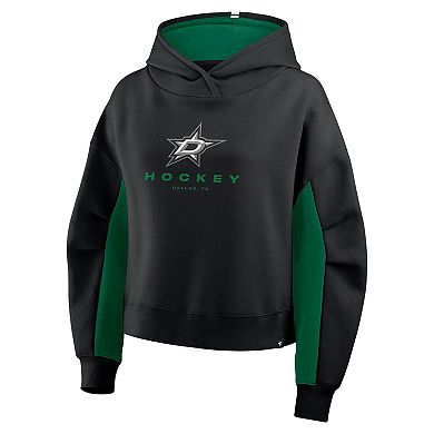 Women's Fanatics Black Dallas Stars Back Check Boxy Hoodie