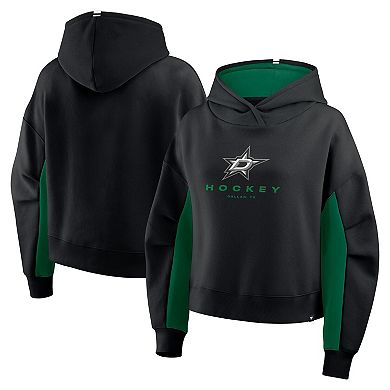 Women's Fanatics Black Dallas Stars Back Check Boxy Hoodie