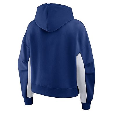 Women's Fanatics Blue Tampa Bay Lightning Back Check Boxy Hoodie