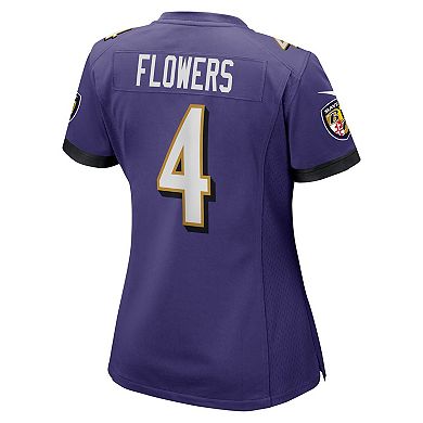 Women's Nike Zay Flowers Purple Baltimore Ravens Team Game Jersey