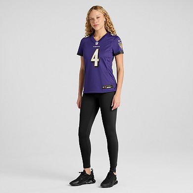 Women's Nike Zay Flowers Purple Baltimore Ravens Team Game Jersey
