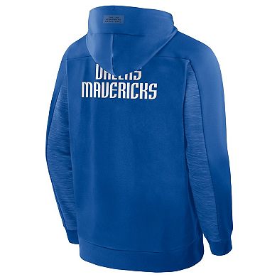 Men's Fanatics Blue Dallas Mavericks Back Door Cut Play Defender Full-Zip Hoodie
