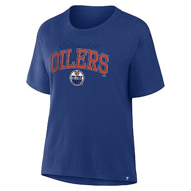 Women's Fanatics Royal Edmonton Oilers Line Change Legacy T-Shirt