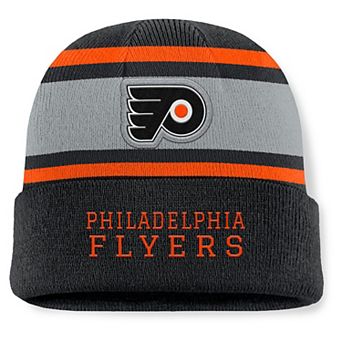 Men's Fanatics Black Philadelphia Flyers Heritage Varsity Cuffed Knit Hat