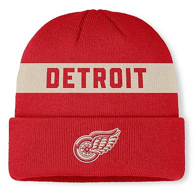 Men's Fanatics Red Detroit Red Wings Centennial Cuffed Knit Hat