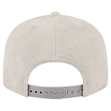 Men's New Era Gray Las Vegas Raiders Cord Rope Corduroy 9FIFTY Snapback Hat