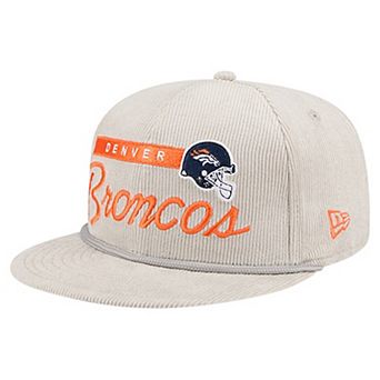 Men's New Era Gray Denver Broncos Cord Rope Corduroy 9FIFTY Snapback Hat