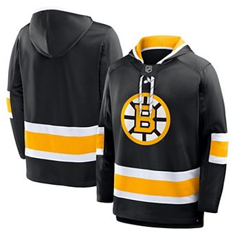 Men's Fanatics Black Boston Bruins Prime Time Fleece Lace-Up Hoodie