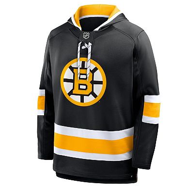 Men's Fanatics Black Boston Bruins Prime Time Fleece Hoodie