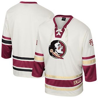 Men's Colosseum Cream Florida State Seminoles Puck Proud Fashion Hockey Jersey