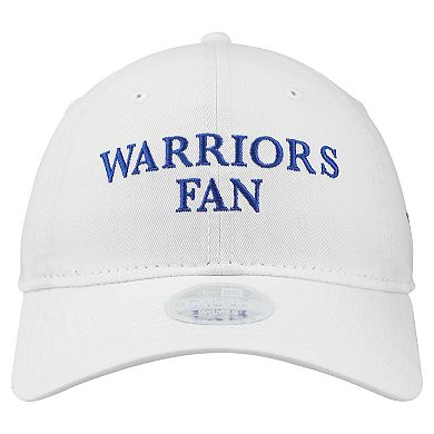 Women's New Era White Golden State Warriors Team Fan 9TWENTY Adjustable Hat