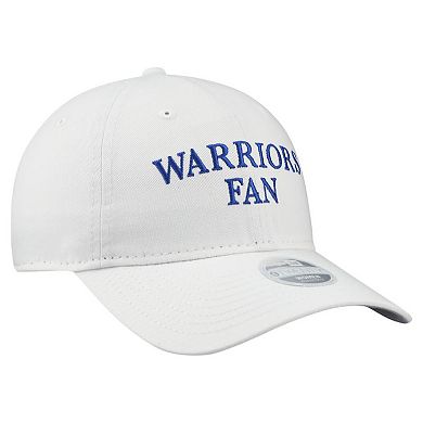 Women's New Era White Golden State Warriors Team Fan 9TWENTY Adjustable Hat