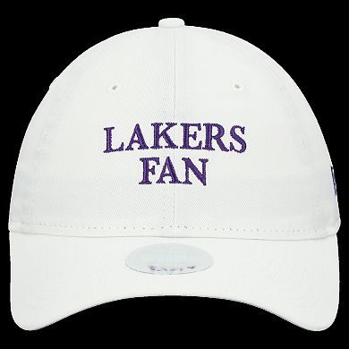 Women's New Era White Los Angeles Lakers Team Fan 9TWENTY Adjustable Hat