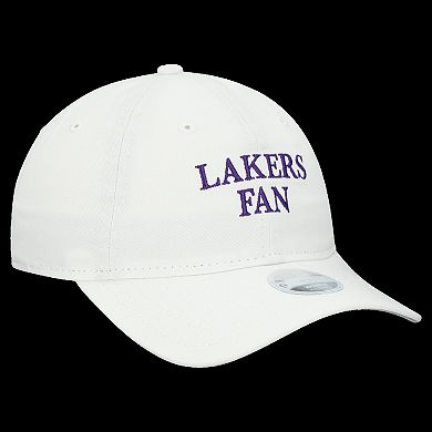 Women's New Era White Los Angeles Lakers Team Fan 9TWENTY Adjustable Hat