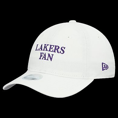 Women's New Era White Los Angeles Lakers Team Fan 9TWENTY Adjustable Hat
