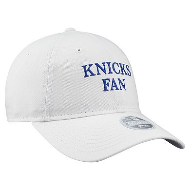 Women's New Era White New York Knicks Team Fan 9TWENTY Adjustable Hat