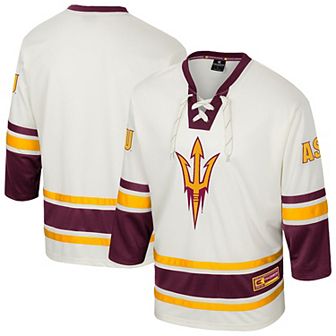 Men's Colosseum Cream Arizona State Sun Devils Puck Proud Fashion Hockey Jersey
