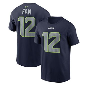 Men's Nike 12s College Navy Seattle Seahawks Name & Number T-Shirt