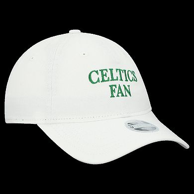 Women's New Era White Boston Celtics Team Fan 9TWENTY Adjustable Hat