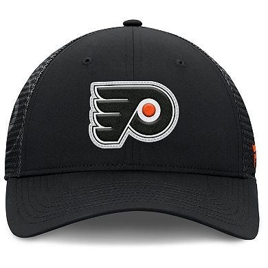 Men's Fanatics Black Philadelphia Flyers Authentic Pro Home Ice Trucker Adjustable Hat