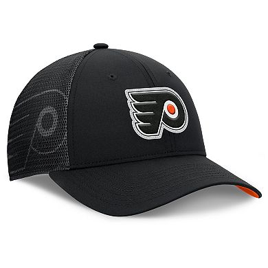 Men's Fanatics Black Philadelphia Flyers Authentic Pro Home Ice Trucker Adjustable Hat