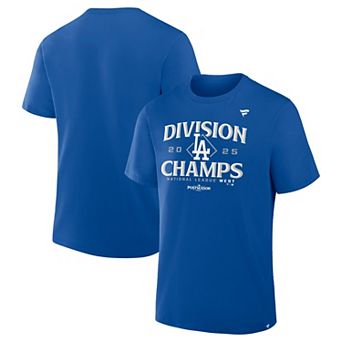 Men's Fanatics Royal Los Angeles Dodgers 2025 NL West Division Champions Locker Room T-Shirt