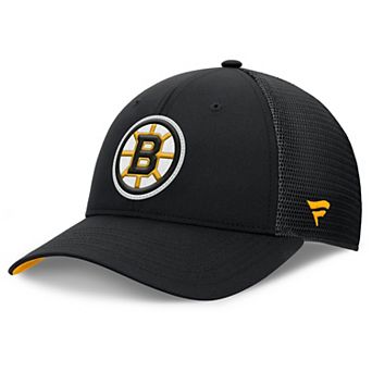 Men's Fanatics Black Boston Bruins Authentic Pro Home Ice Trucker Adjustable Hat
