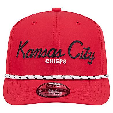 Men's New Era Red Kansas City Chiefs Script 9SEVENTY Adjustable Hat