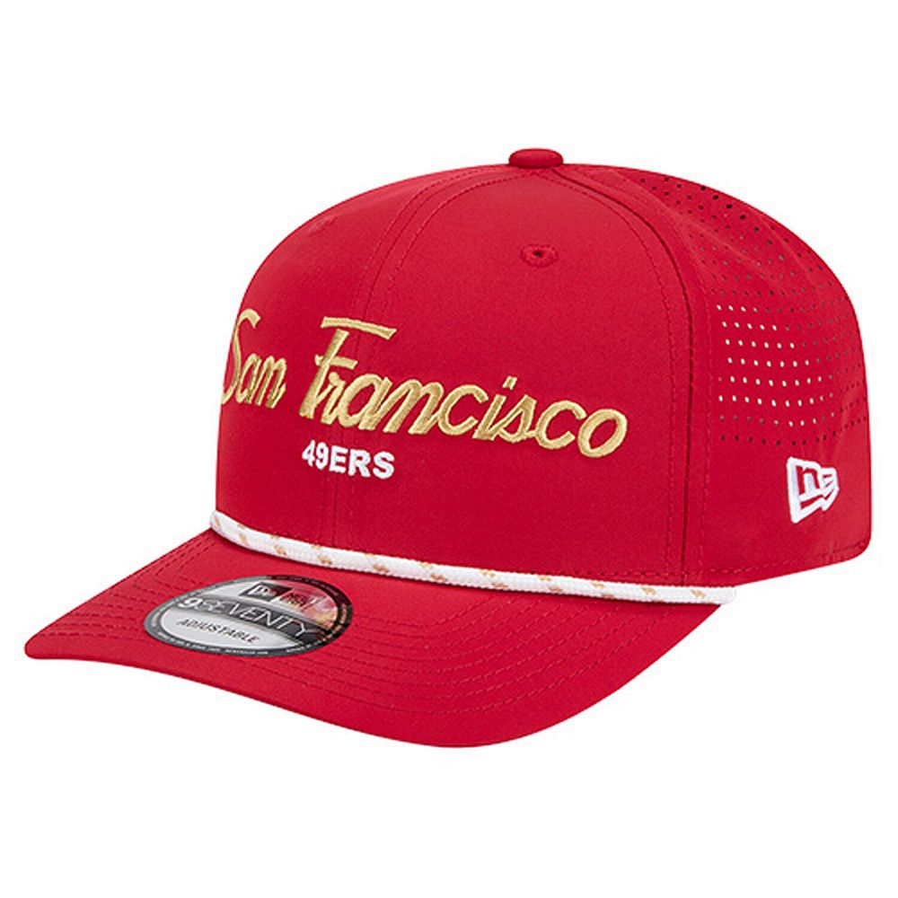 Men's New Era Scarlet San Francisco 49ers Script 9SEVENTY