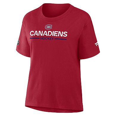 Women's Fanatics Red Montreal Canadiens Authentic Pro Primary T-Shirt