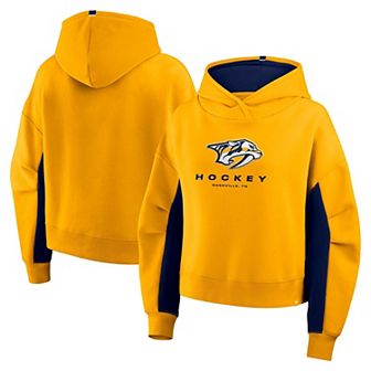 Women's Fanatics Gold Nashville Predators Back Check Boxy Hoodie