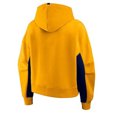 Women's Fanatics Gold Nashville Predators Back Check Boxy Hoodie