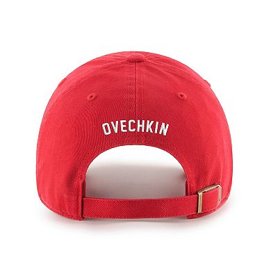 Men's '47 Alexander Ovechkin Red Washington Capitals 895 Most Goals of All Time Clean Up Adjustable Hat