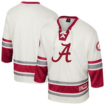 Men's Colosseum Cream Alabama Crimson Tide Puck Proud Fashion Hockey Jersey