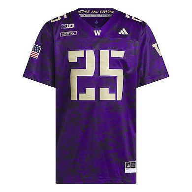 Men's adidas #25 Purple Washington Huskies Honor & Support Premier Strategy Jersey