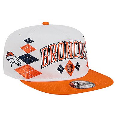 Men's New Era White Denver Broncos Argyle 19TWENTY Adjustable Hat