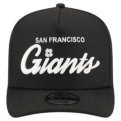 Men's New Era Black San Francisco Giants Local Play A-Frame 9FIFTY Snapback Hat